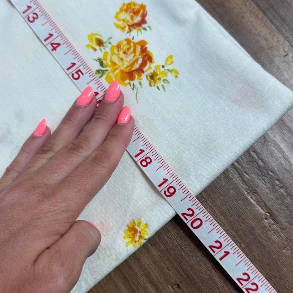 Vintage jc penny fashion manor yellow rose king size pillowcase